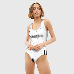 Купальник-боди 3D женский Чернобыль лайт текстура геймер, цвет: 3D-принт — фото 2