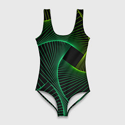 Женский купальник-боди Сетка скрученных линий