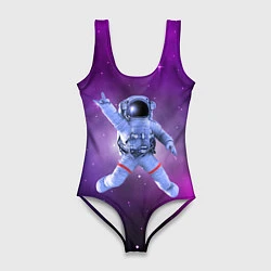 Купальник-боди 3D женский Космический рок eee космонавт, цвет: 3D-принт
