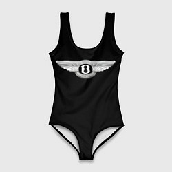 Купальник-боди 3D женский Bentley logo, цвет: 3D-принт
