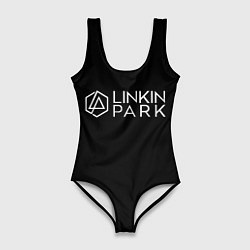 Купальник-боди 3D женский Linkin parrk logo chester, цвет: 3D-принт