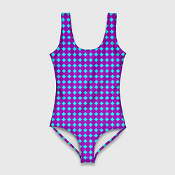 Женский купальник-боди Паттерн кругов и ромбов