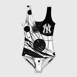 Женский купальник-боди New York Yankees baseball team - abstraction