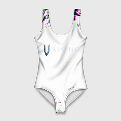 Купальник-боди 3D женский Vrising глитч краски, цвет: 3D-принт