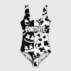 Купальник-боди 3D женский Fortnite patten Marshmello, цвет: 3D-принт