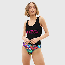 Купальник-боди 3D женский Xbox пончики, цвет: 3D-принт — фото 2