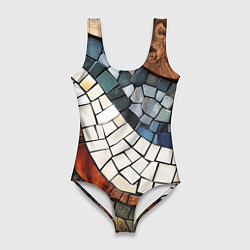 Женский купальник-боди Плиточная мозайка