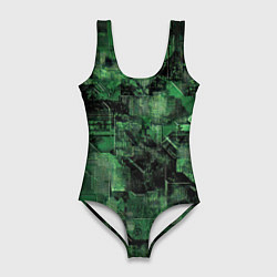 Женский купальник-боди Высокотехнологичный камуфляж