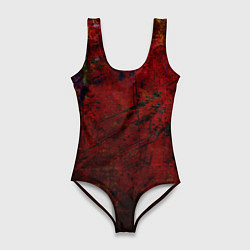 Женский купальник-боди Абстракция - dark grunge mood