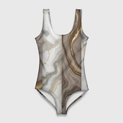 Женский купальник-боди Дерево и мрамор