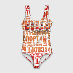 Купальник-боди 3D женский КролСпорт, цвет: 3D-принт