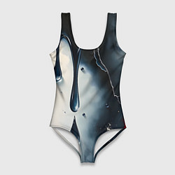 Женский купальник-боди Сюрреалистичная абстракция с каплями