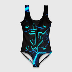 Женский купальник-боди Doom молнии неоновые