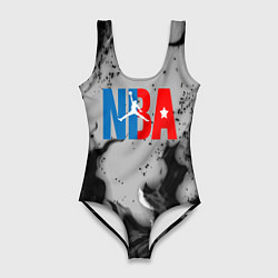 Женский купальник-боди NASA неоновый огонь