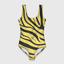 Женский купальник-боди Светлый тигровый паттерн