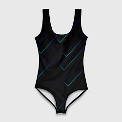 Женский купальник-боди Color blue black