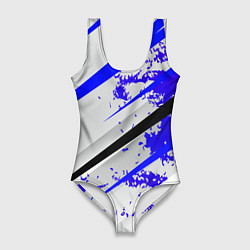 Женский купальник-боди Color white blue