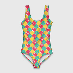 Женский купальник-боди Крашенные яйца