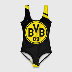 Купальник-боди 3D женский Borussia полосы, цвет: 3D-принт