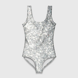 Купальник-боди 3D женский Серебро, цвет: 3D-принт