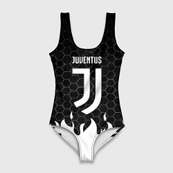 Купальник-боди 3D женский Ювентус огненная броня, цвет: 3D-принт