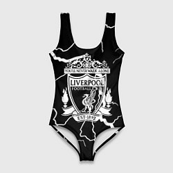 Купальник-боди 3D женский Liverpool storm black, цвет: 3D-принт