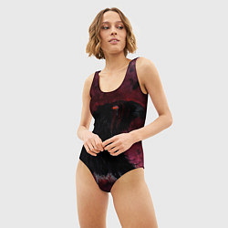 Купальник-боди 3D женский Орёл с шрамом на фоне кровавого неба, цвет: 3D-принт — фото 2
