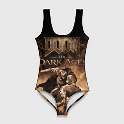 Купальник-боди 3D женский Doom the dark ages, цвет: 3D-принт