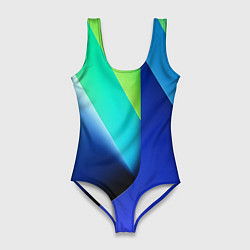 Женский купальник-боди Color blue green