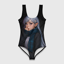 Купальник-боди 3D женский Эмилия реализм, цвет: 3D-принт