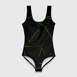 Женский купальник-боди Color green line