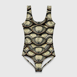 Женский купальник-боди Объемный египетский паттерн