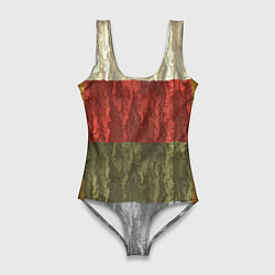 Женский купальник-боди Цветной узор абстрактная графика