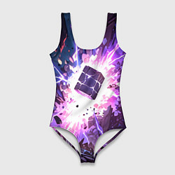 Купальник-боди 3D женский Магический куб, цвет: 3D-принт