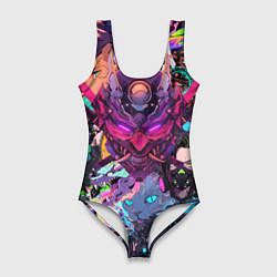 Купальник-боди 3D женский Стиль Cyberpunk, цвет: 3D-принт