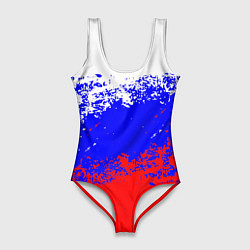 Купальник-боди 3D женский Патриот - флаг, цвет: 3D-принт