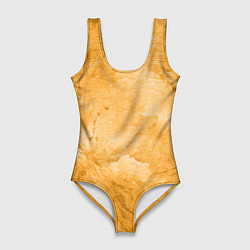 Женский купальник-боди Абстракция - bright yellow