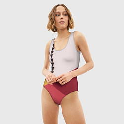 Купальник-боди 3D женский Колор-блок фруктовый чиа пудинг, цвет: 3D-принт — фото 2