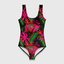 Женский купальник-боди Palm red pink