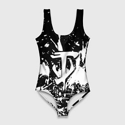 Женский купальник-боди Doom белые краски