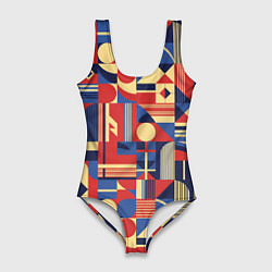 Женский купальник-боди Геометрический карнавал