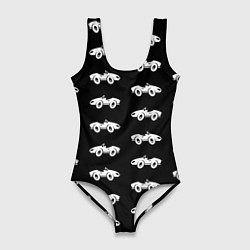 Купальник-боди 3D женский Автомобили, цвет: 3D-принт