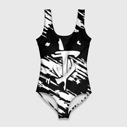 Купальник-боди 3D женский Doom краски полосы, цвет: 3D-принт