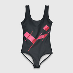 Купальник-боди 3D женский Три буквы, цвет: 3D-принт