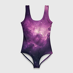 Купальник-боди 3D женский Облака в космосе, цвет: 3D-принт