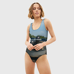 Купальник-боди 3D женский Таз зато не в кредит, цвет: 3D-принт — фото 2