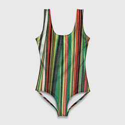 Женский купальник-боди Полоски ткани