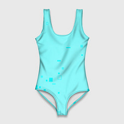 Женский купальник-боди Color light blue shapes
