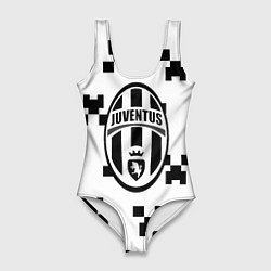 Купальник-боди 3D женский Juventus x minecraft pattern, цвет: 3D-принт