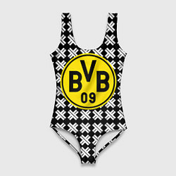 Купальник-боди 3D женский Borussia pattern geometry, цвет: 3D-принт